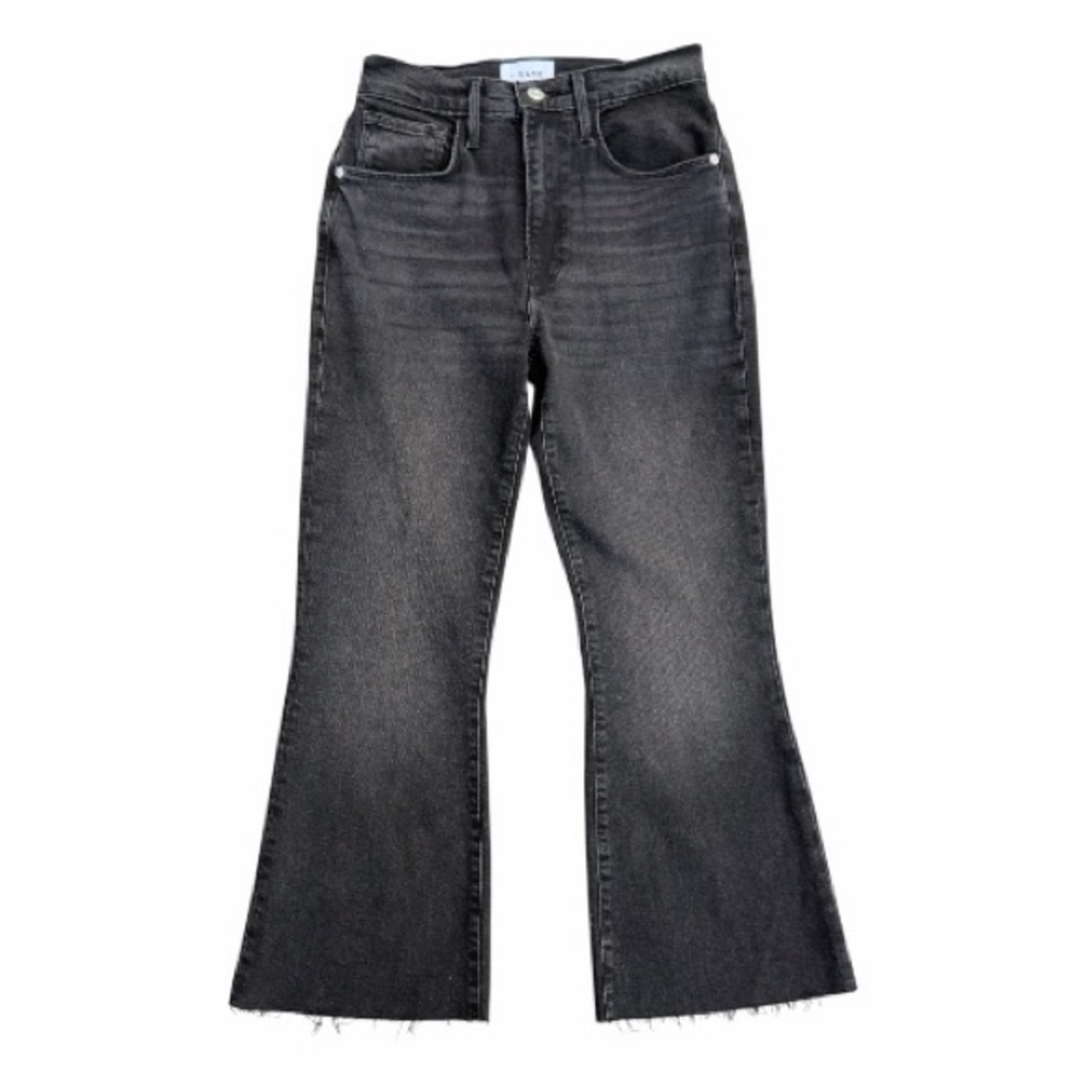 Frame Denim Le Crop High Rise Cropped Raw Edge Flared Women’s Jeans Size 26 NEW - Picture 9 of 14